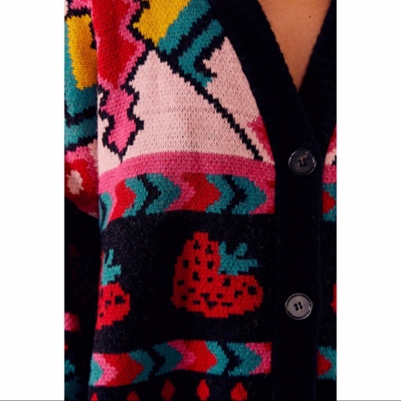 NEW Farm Rio Crazy Mix Cardigan Small - Picture 13 of 17